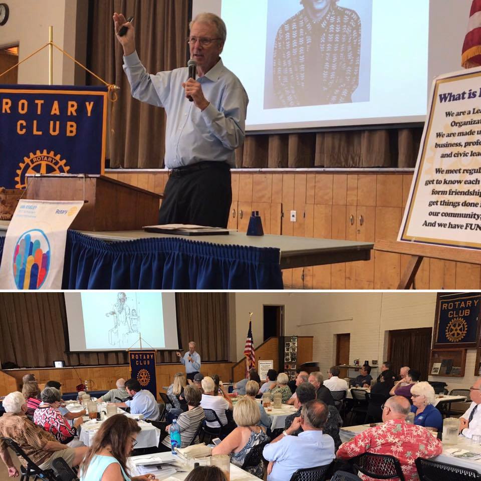 Larry Welborn Speaking at the Chino Rotary Club about Why Journalism is Important