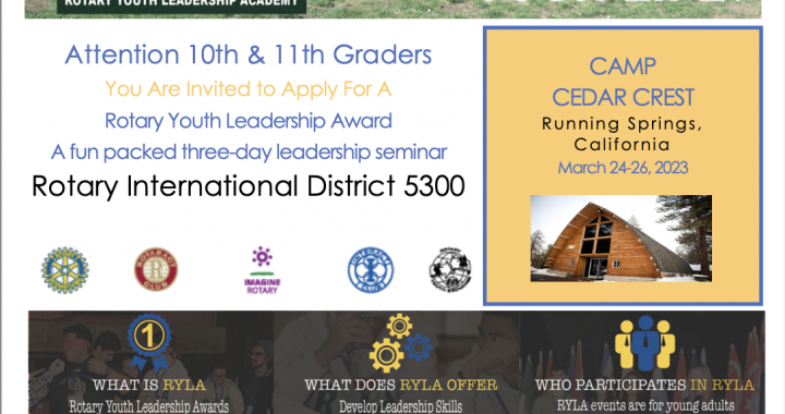 Chino Valley Rotary Club offers life-changing leadership opportunity for high schoolers with all-expenses-paid RYLA program